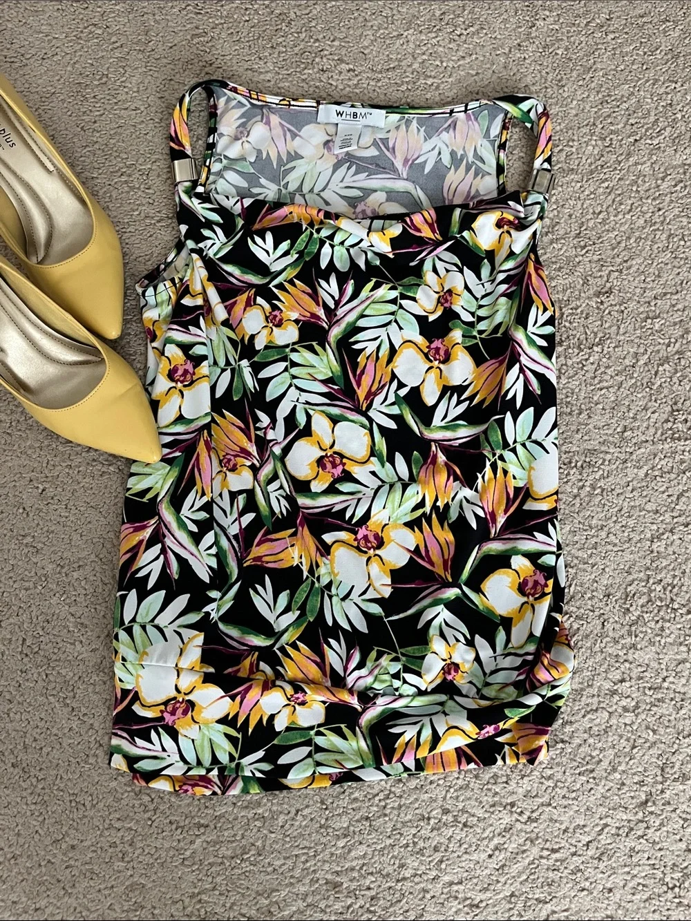 WHBM Tropical Cowl-Neck Camisole